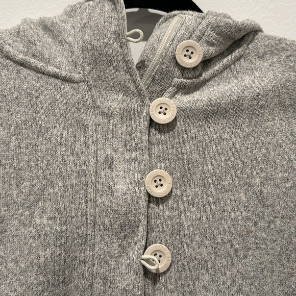 The North Face gray quarter zip and button up hoodie - Picture 3 of 8